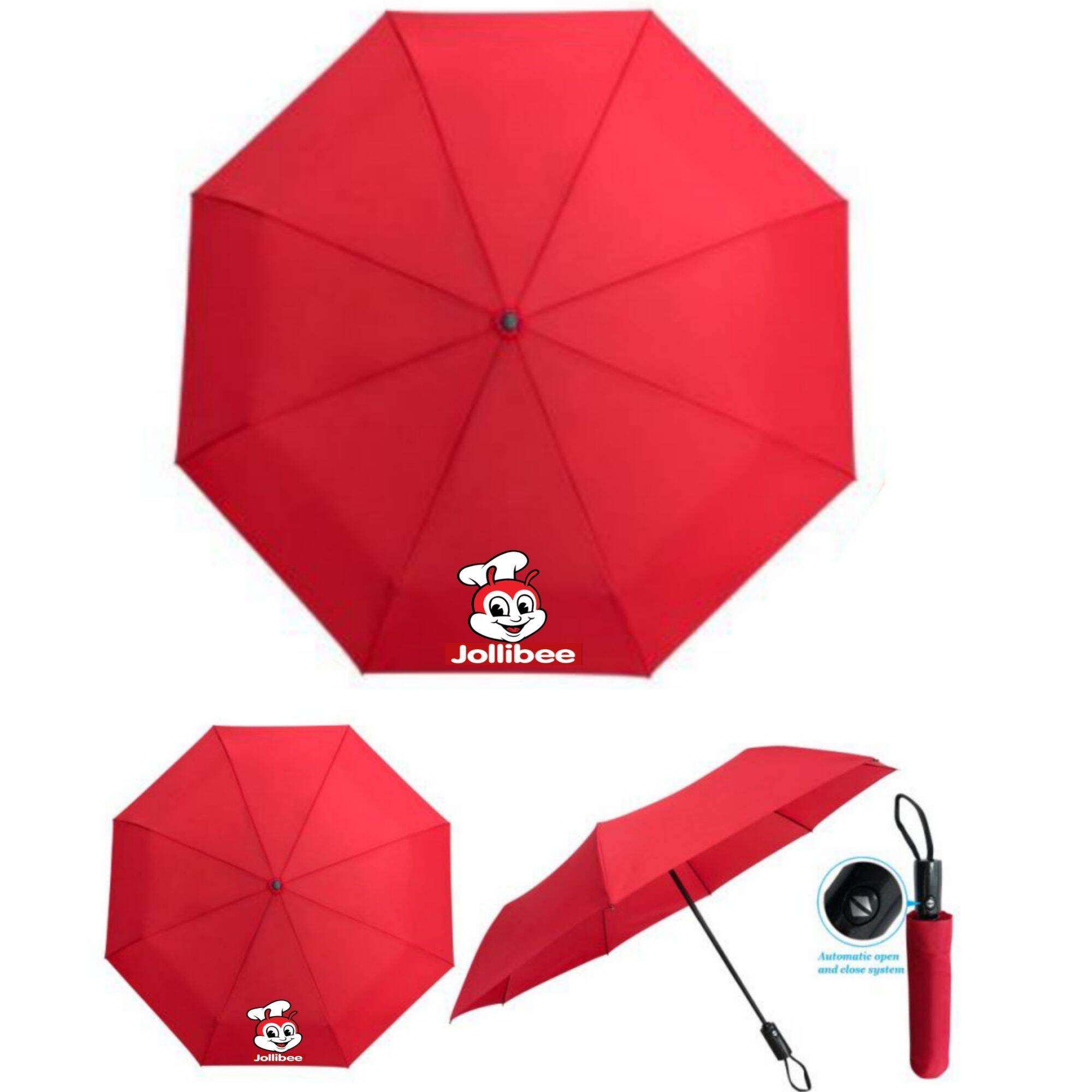 Jollibee Summer Umbrella 2024 - Auto Fold, 21 Inch Rain Sun Wind