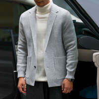 BGYO | Heavy Textured Knitted Blazer Male Notch Collar Cardigan