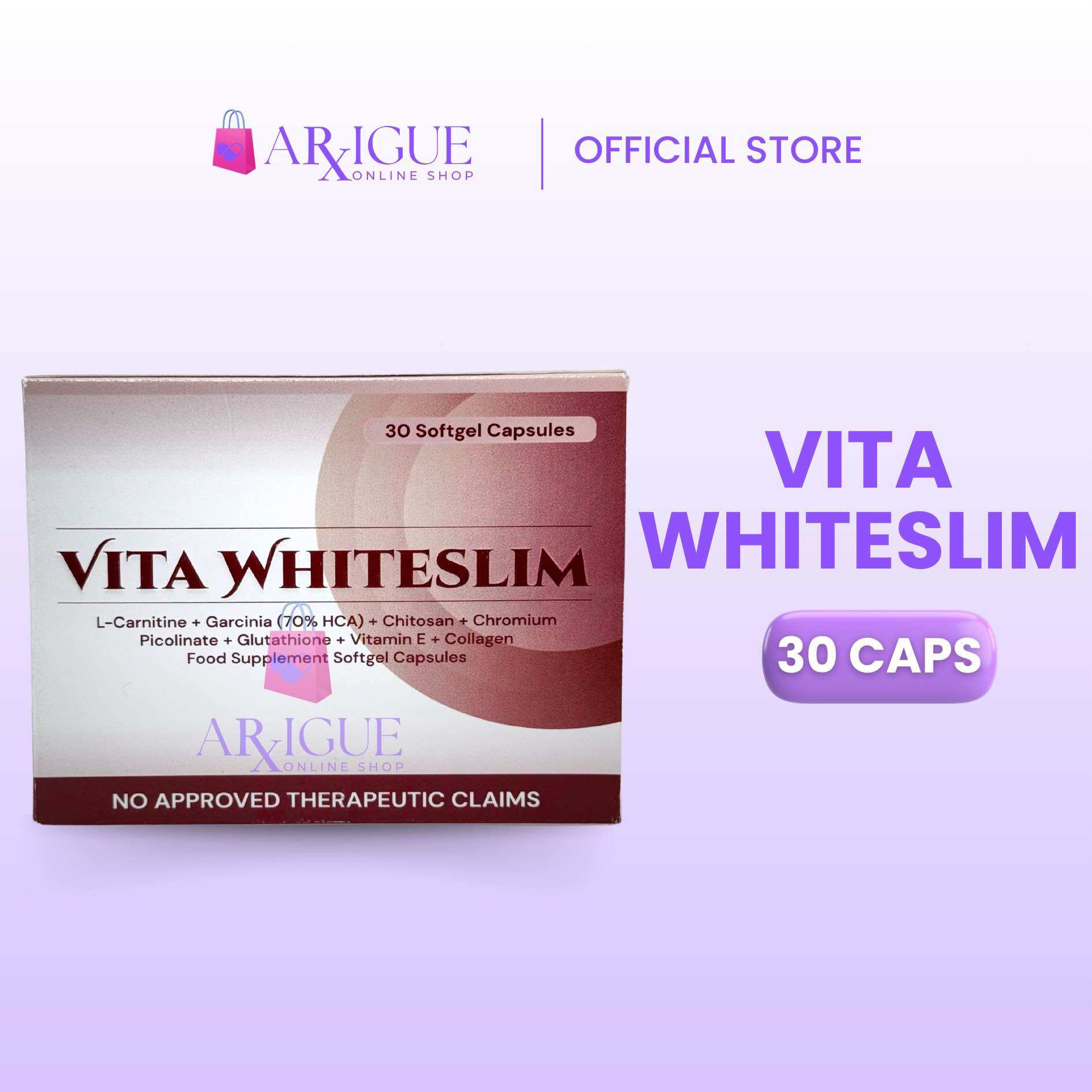 Gluta-White Food Supplement L-Glutathione 500mg Box of 30s Glutathione  Capsules Capsules For Skin Health - Lazada | Lazada PH