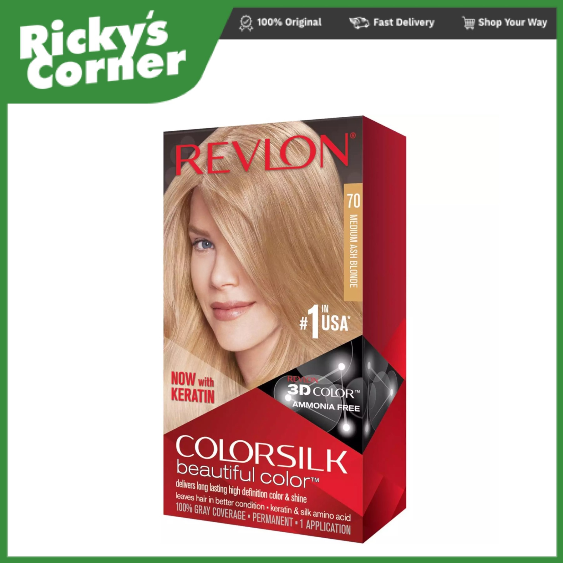 revlon colorsilk medium ash brown 70 hair color | Lazada PH