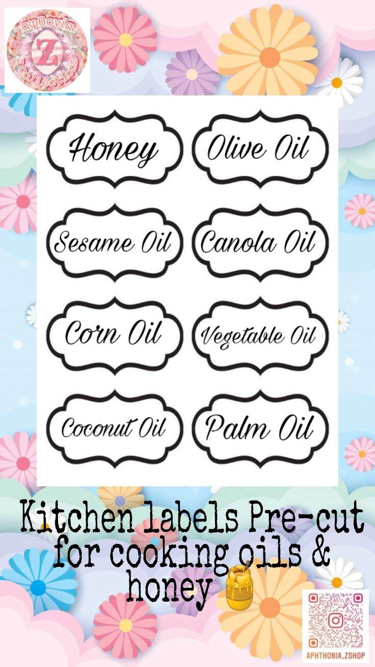 KITCHEN FOOD LABELS STICKERS GLOSSY PRECUT Lazada PH