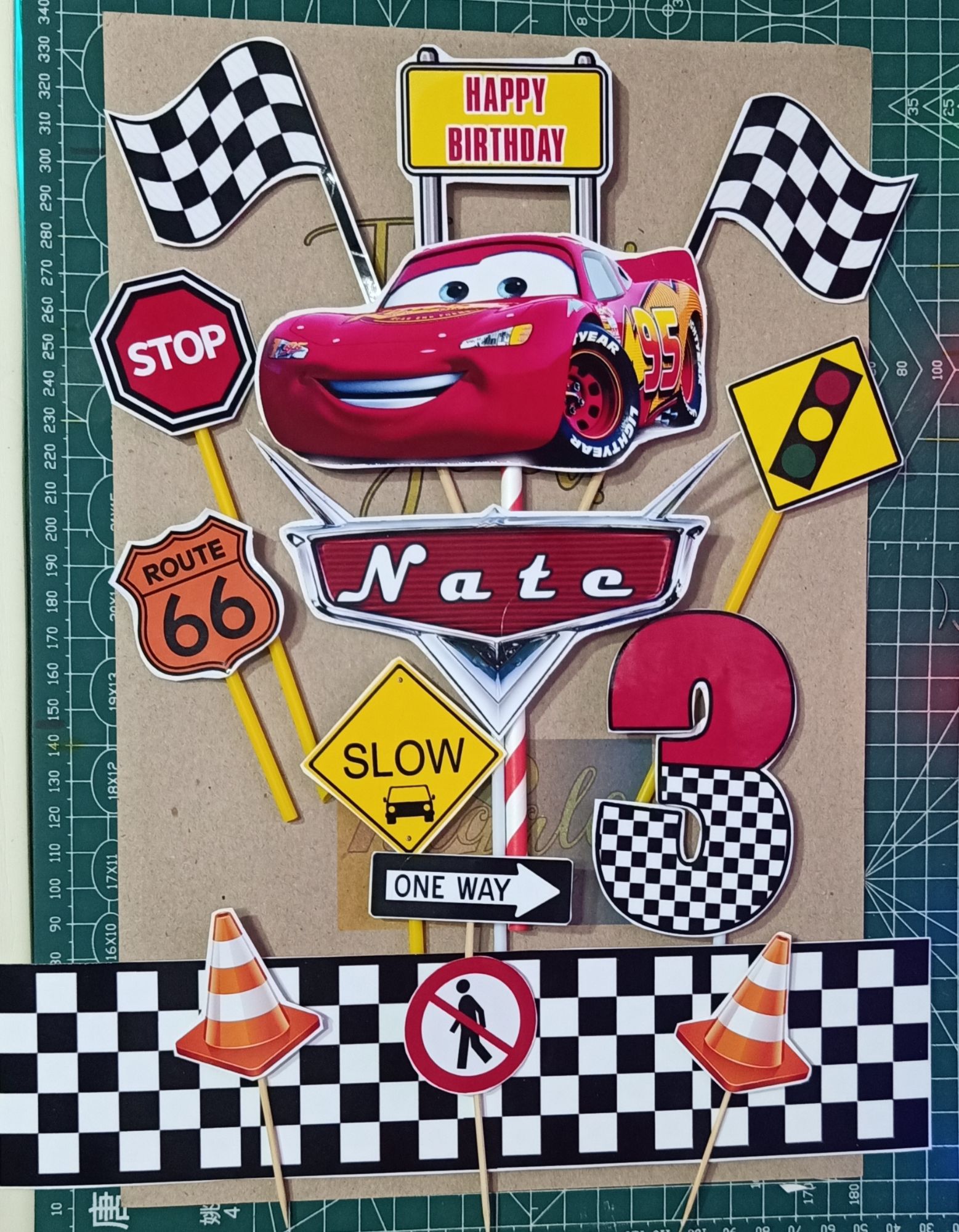 Lightning McQueen Cars PERSONALISED Edible Cake Topper Image Birthday  Decoration | eBay