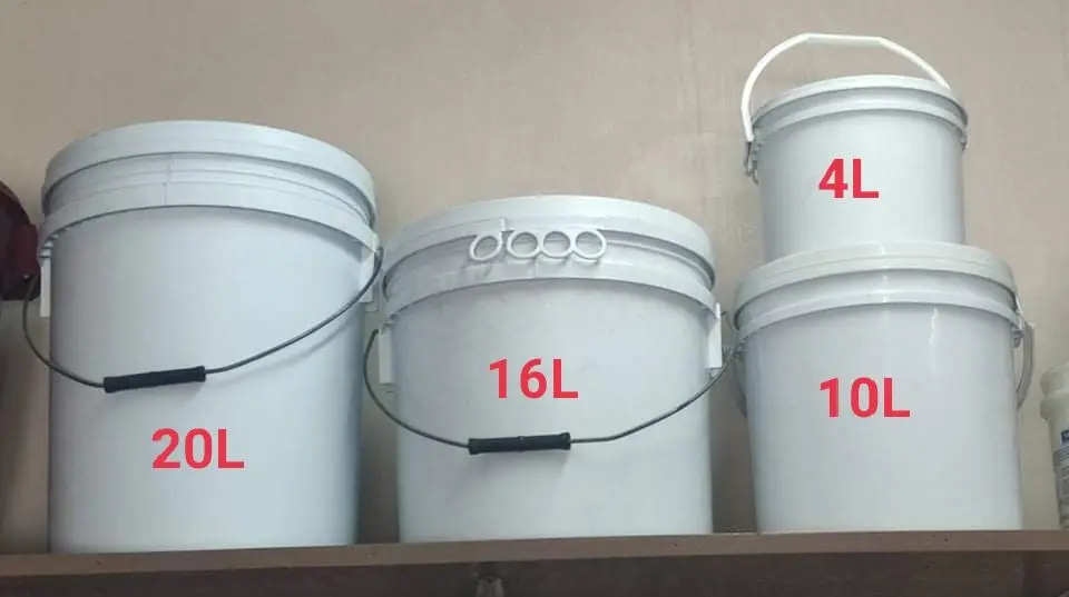 industrial pail. 20L, 16L, 10L & 4L