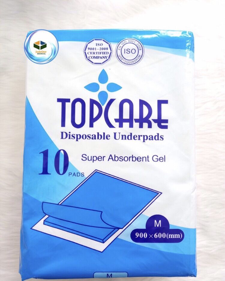 TOPCARE Disposable Underpads Medium 900mm x 600mm (10 underpads