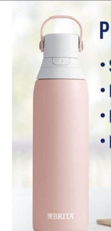 Brita 20 oz. Filtering Stainless Steel Water Bottle in Rose