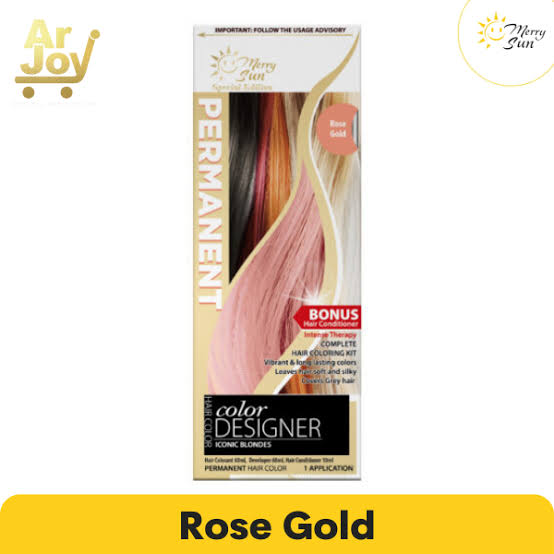 100% AUTHENTIC ROSE GOLD PERMANENT HAIR COLOR BY MERRY SUN!! COD!! | Lazada  PH