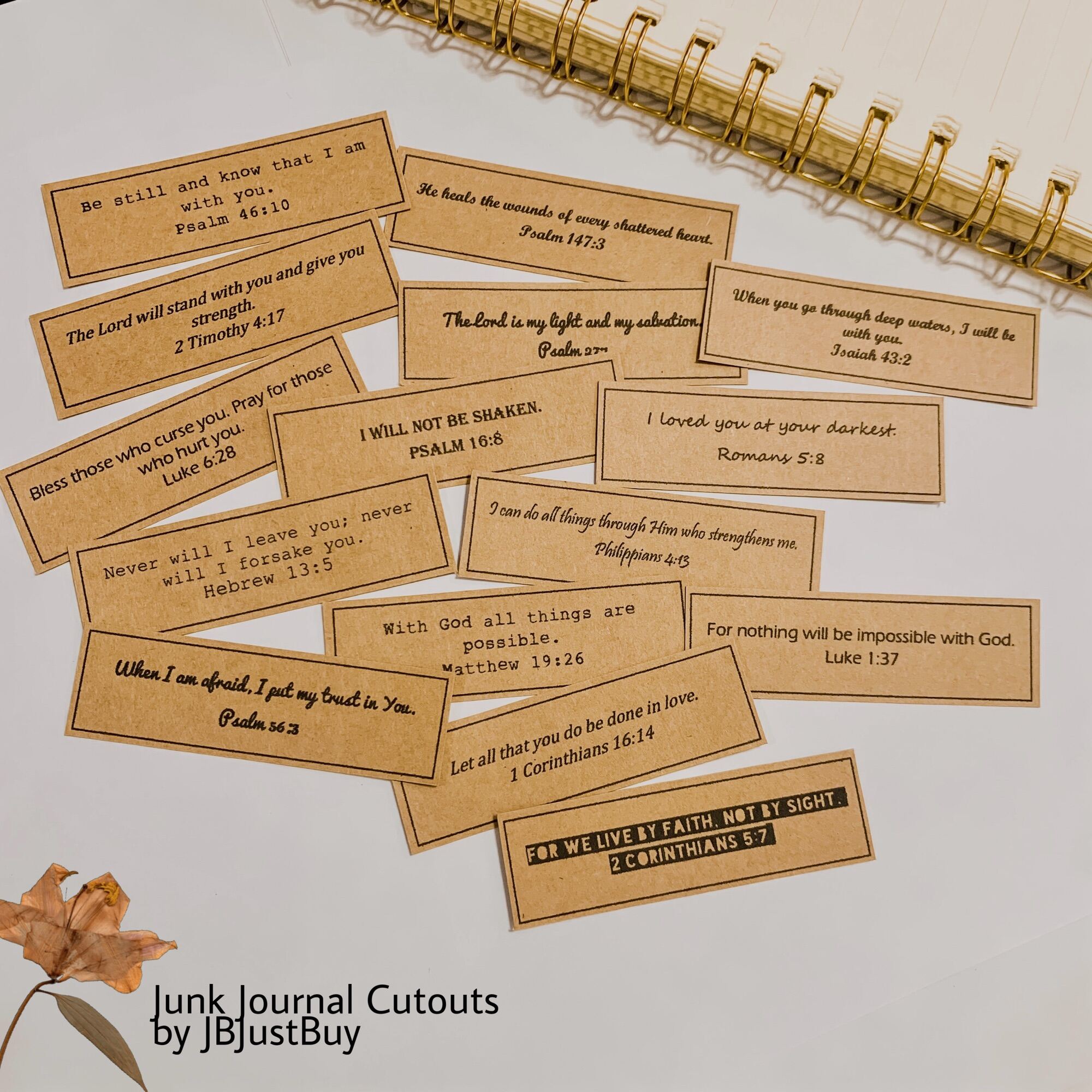 bible-verse-cutouts-kraft-paper-for-vintage-junk-journal-scrapbook