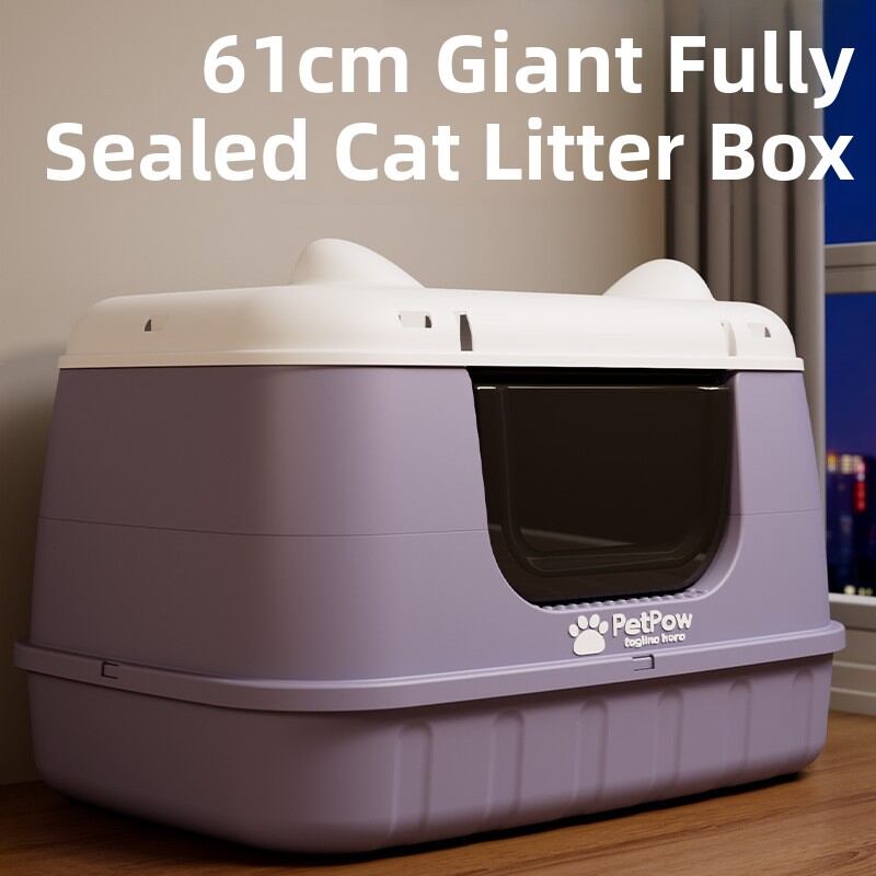 MONLEYTA | Extra Large Cat Litter Box Full Enclosure Odor Control No Spill Cat Toilet Manleyta H0616095120 Open Type Normal Size - Brand MONLEYTA Presyo 932 Piso*Libreng Shipping