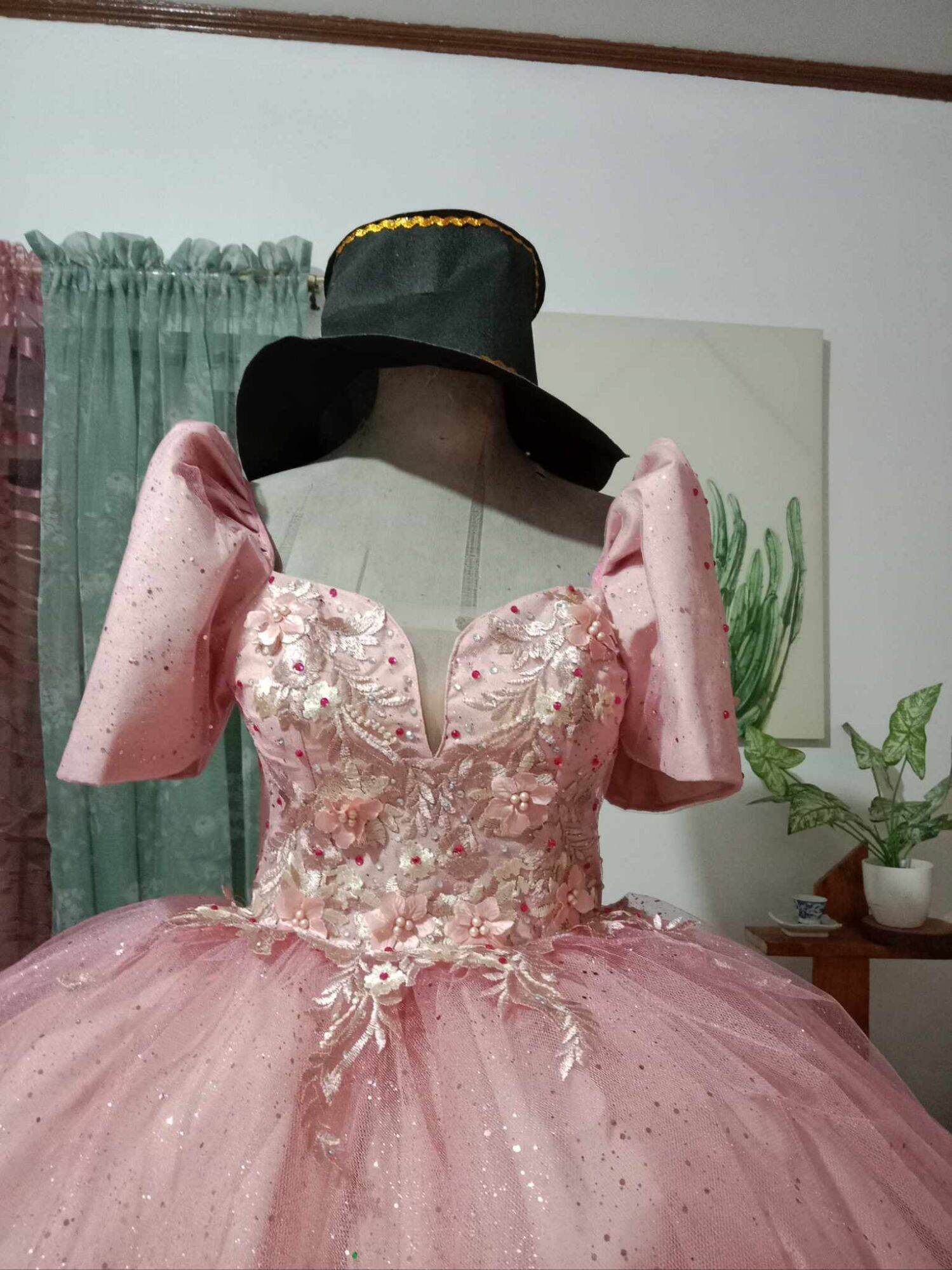 modern filipiniana dress pink Filipiniana Bolero | 'nene' Blush Pink Embroidered Organza Modern Filipiniana Butterfly Sleeves