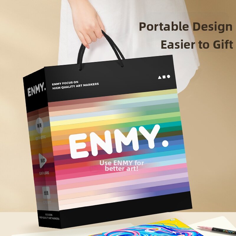 ENMI | Straight Liquid Soft Tip Acrylic Markers 80 Colors