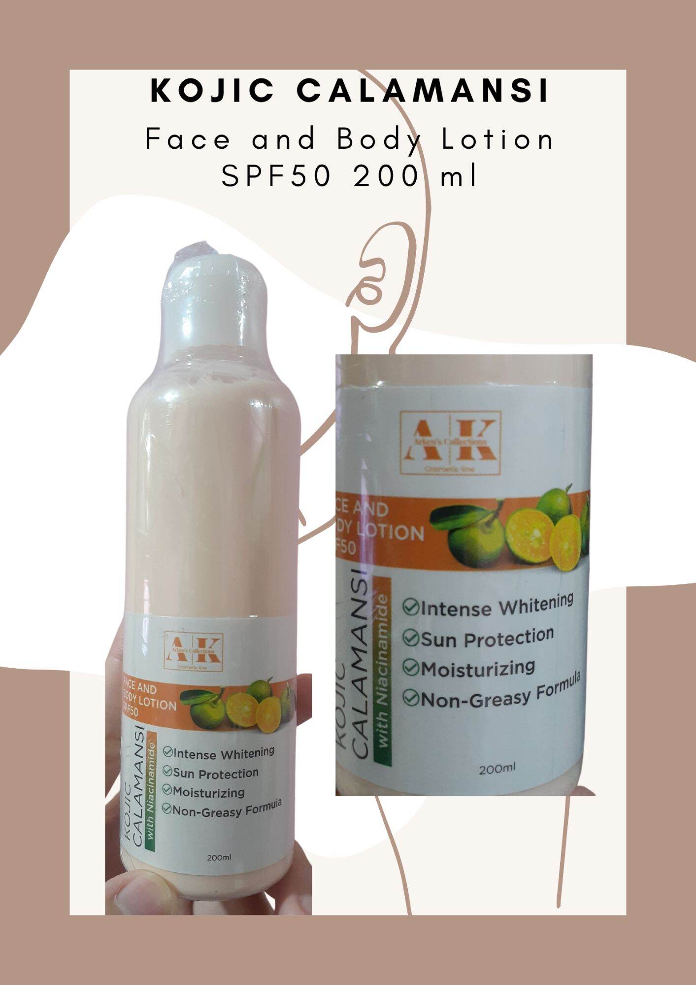 Face and Body Lotion SPF50 Kojic Kalamansi with Niacinamide 200ml