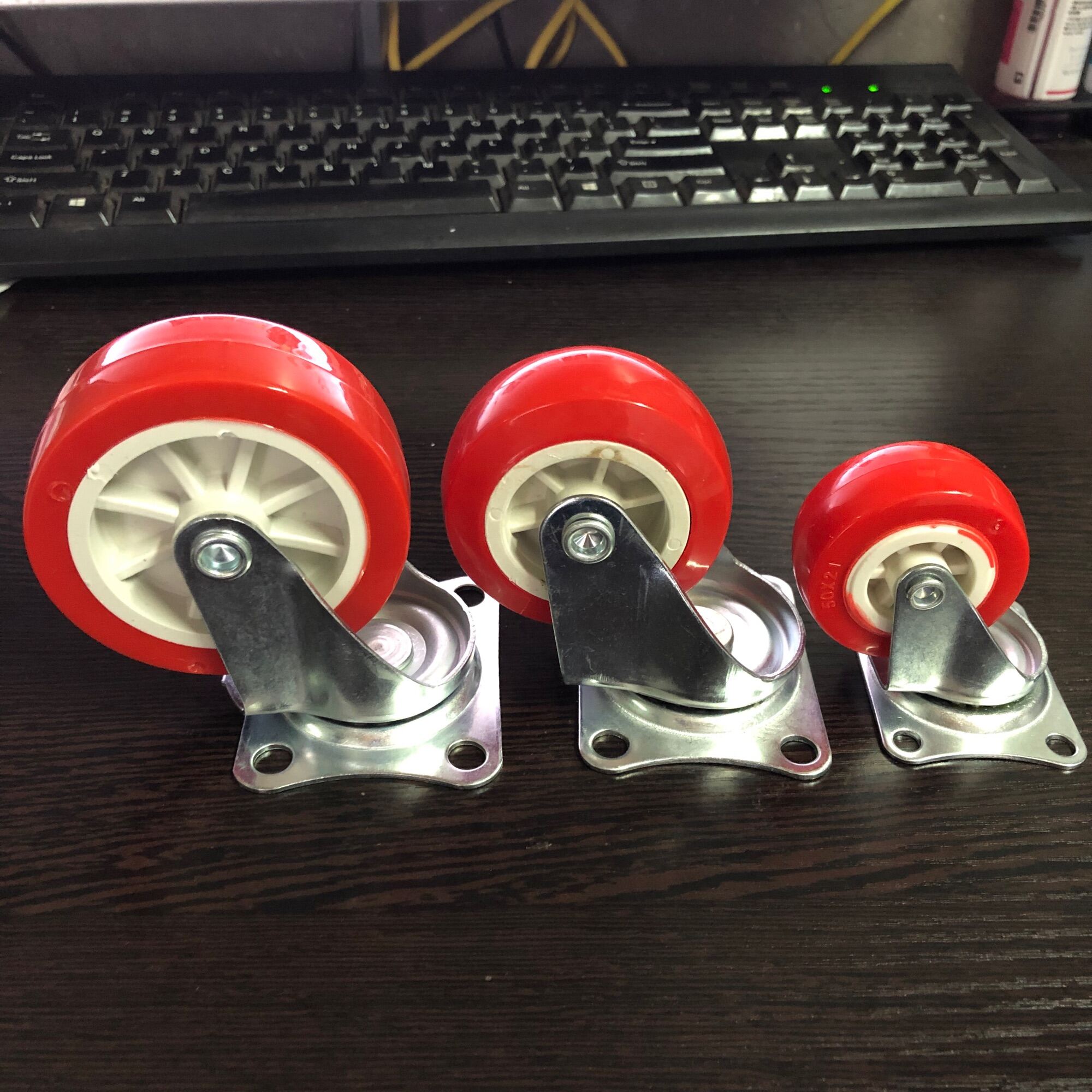 Trolley Heavy Duty Rubber Wheel Swivel Caster Trolley Caster Thickened