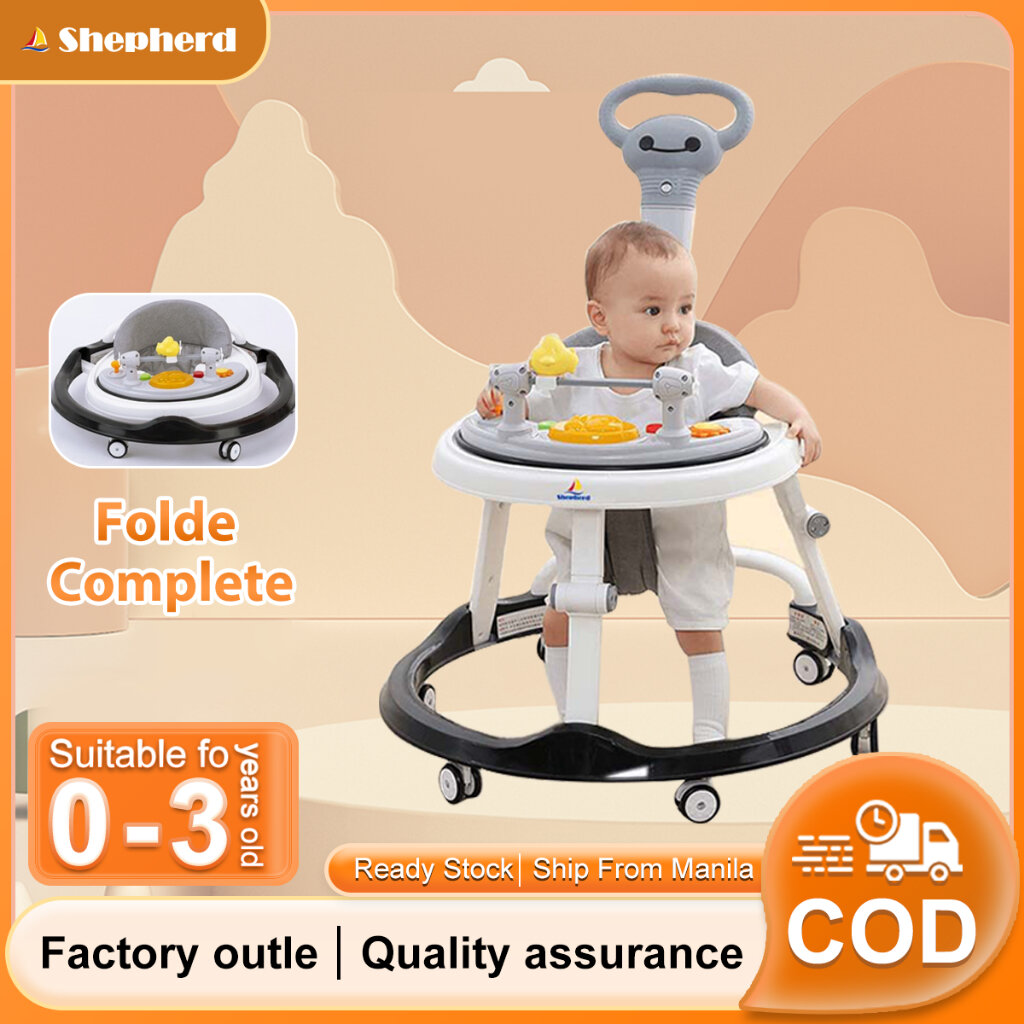 Shepherd Foldable Baby Walker with Toys - Suitable for Infants