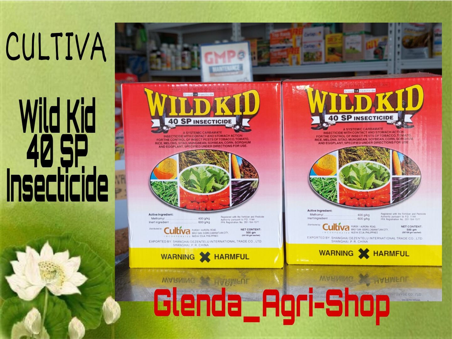 WILD KID 40 SP INSECTICIDE SYSTEMIC CARBAMATE METHOMYL (500 GRAM BOX