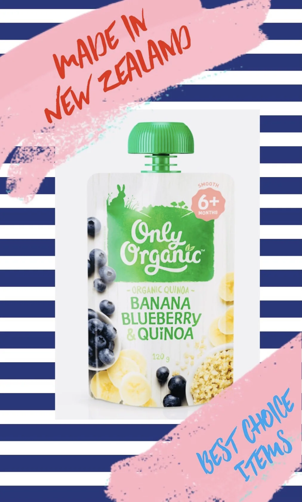 Only Organic Banana Blueberry & Quinoa 6 + months 125g