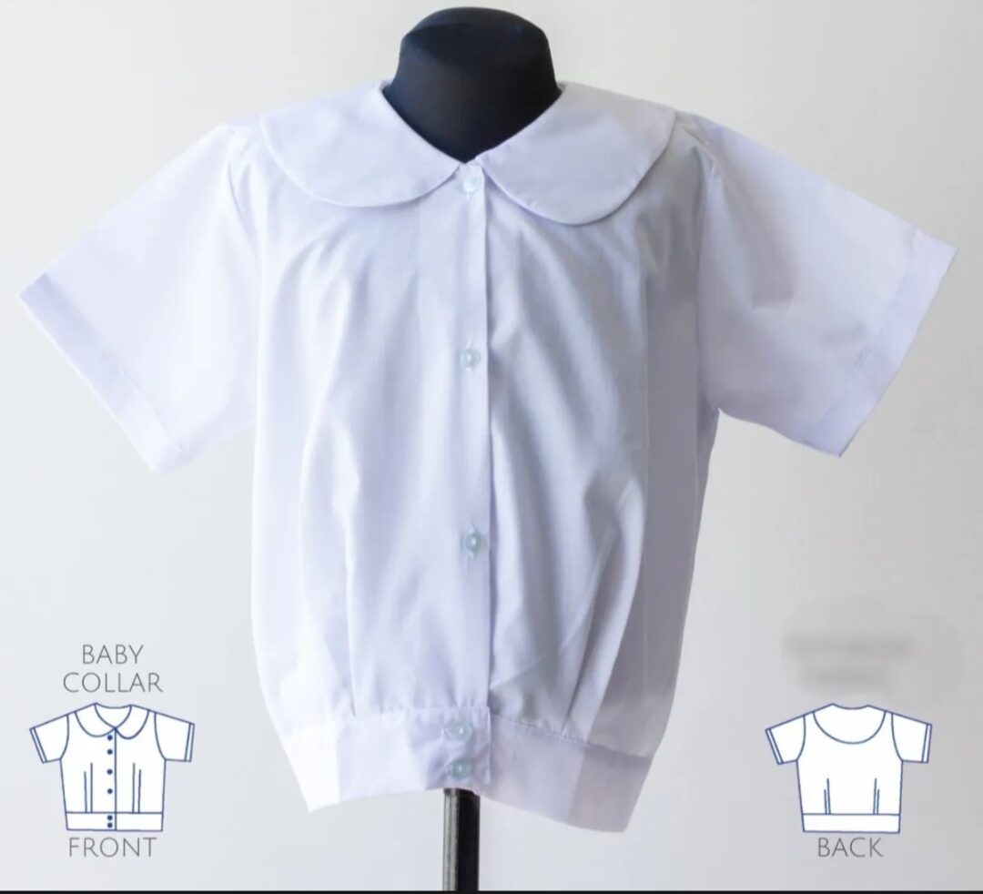 Girls School uniform. Plain white buttondown School uniform for girls