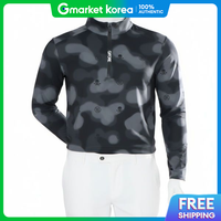 G/FORE | Gfore Mens Brushed Back Tech 14 Zip Pullover Gmm1-Onyx Blur Camo Mens
