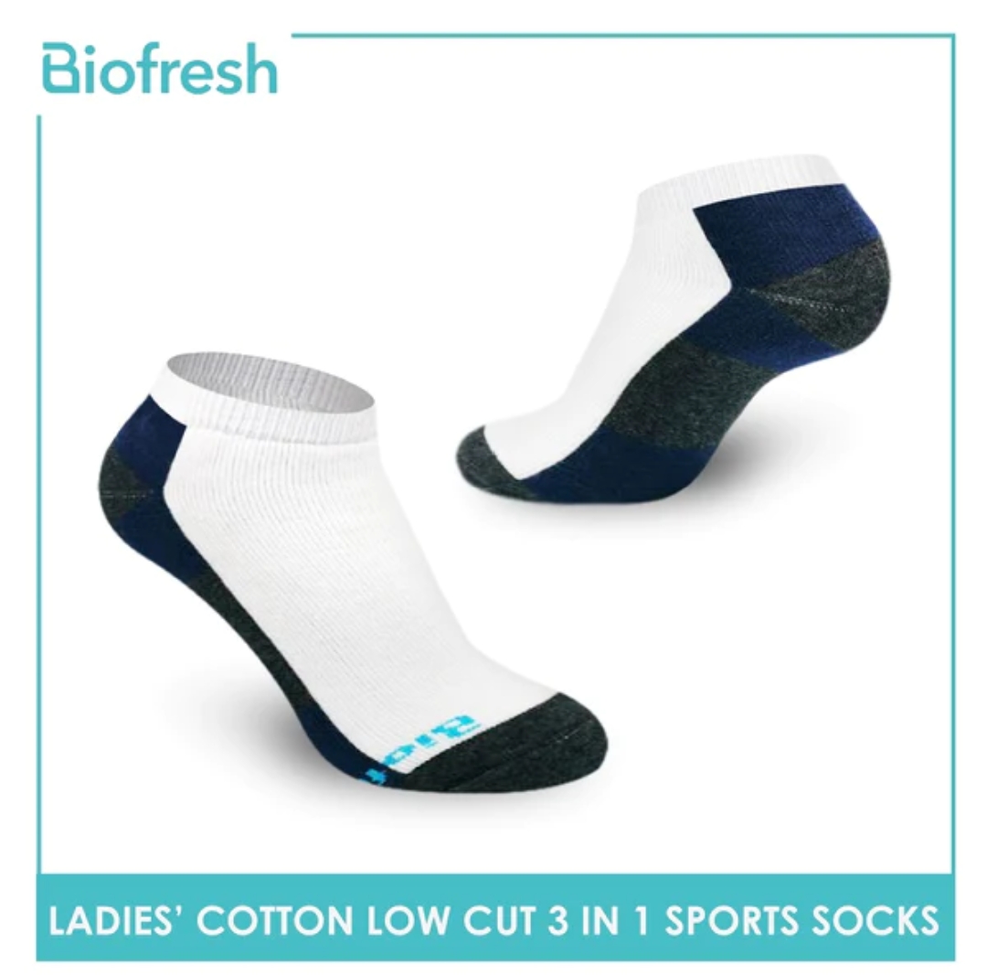 Buy Biofresh Biofresh Ladies' Green Tea Cotton Lite Casual Low Cut Socks 3  Pairs in a Pack RTLCG2401 2024 Online