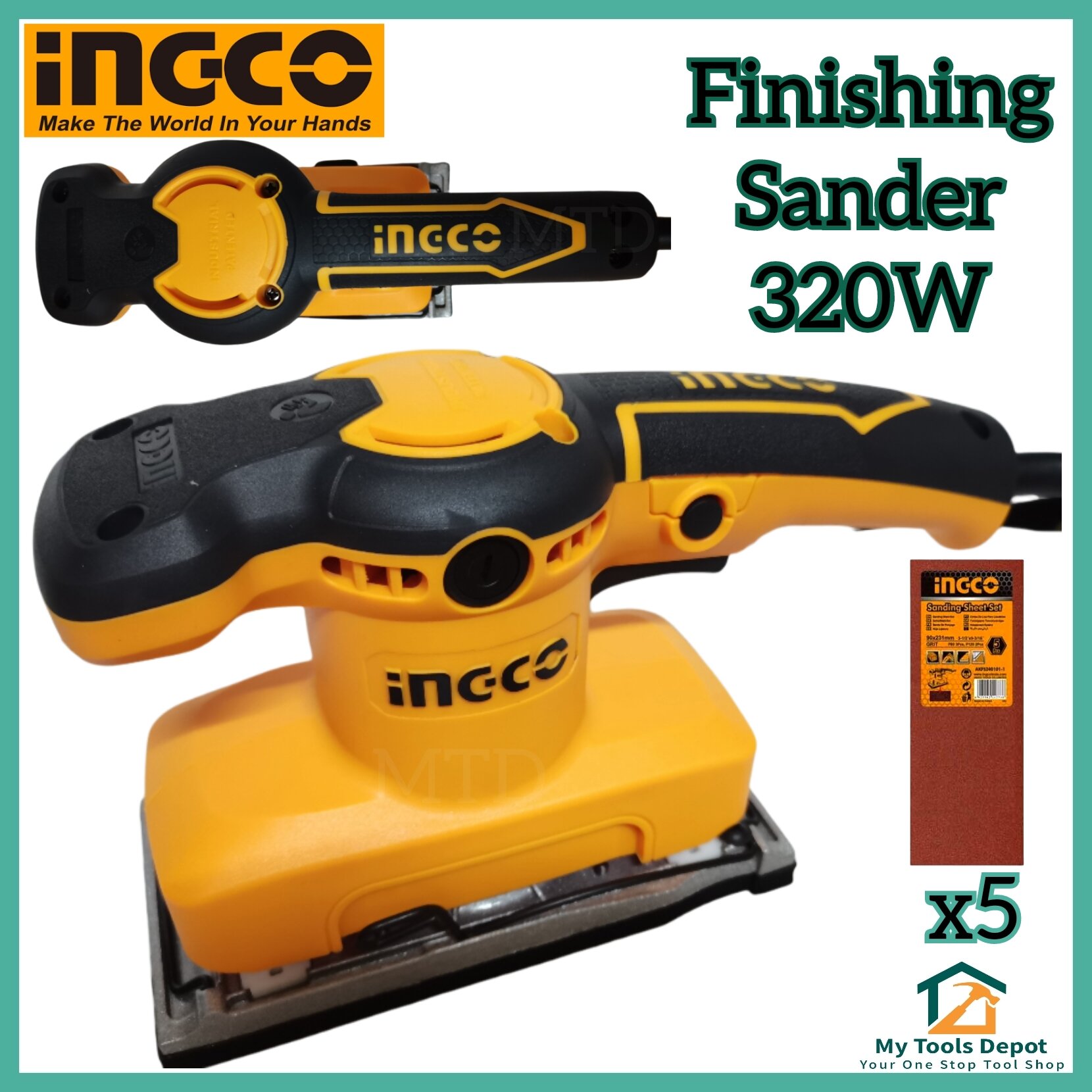 Ingco Finishing Sander W Fs Lazada Ph