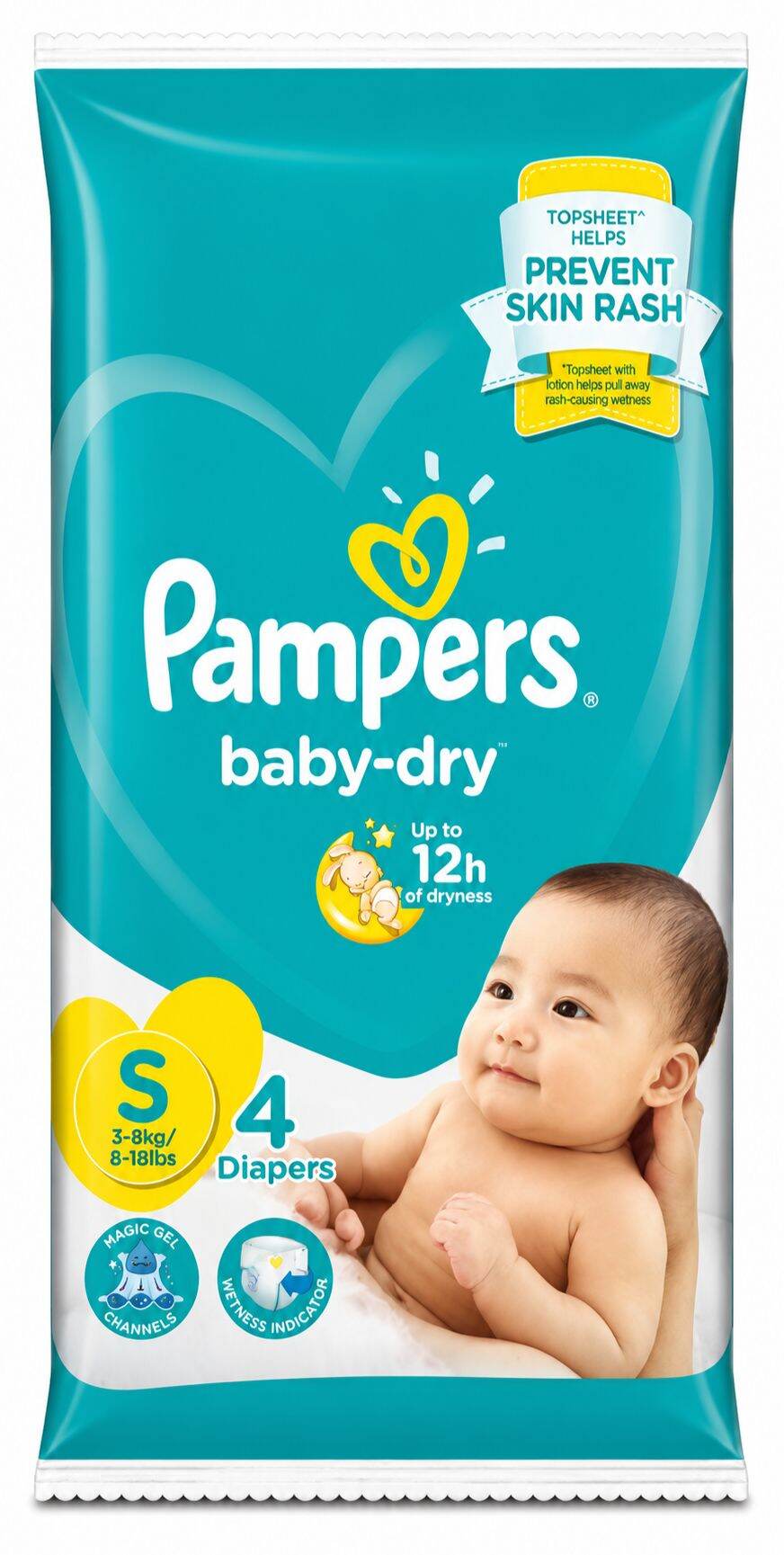 Pampers by 4 pants and Taped