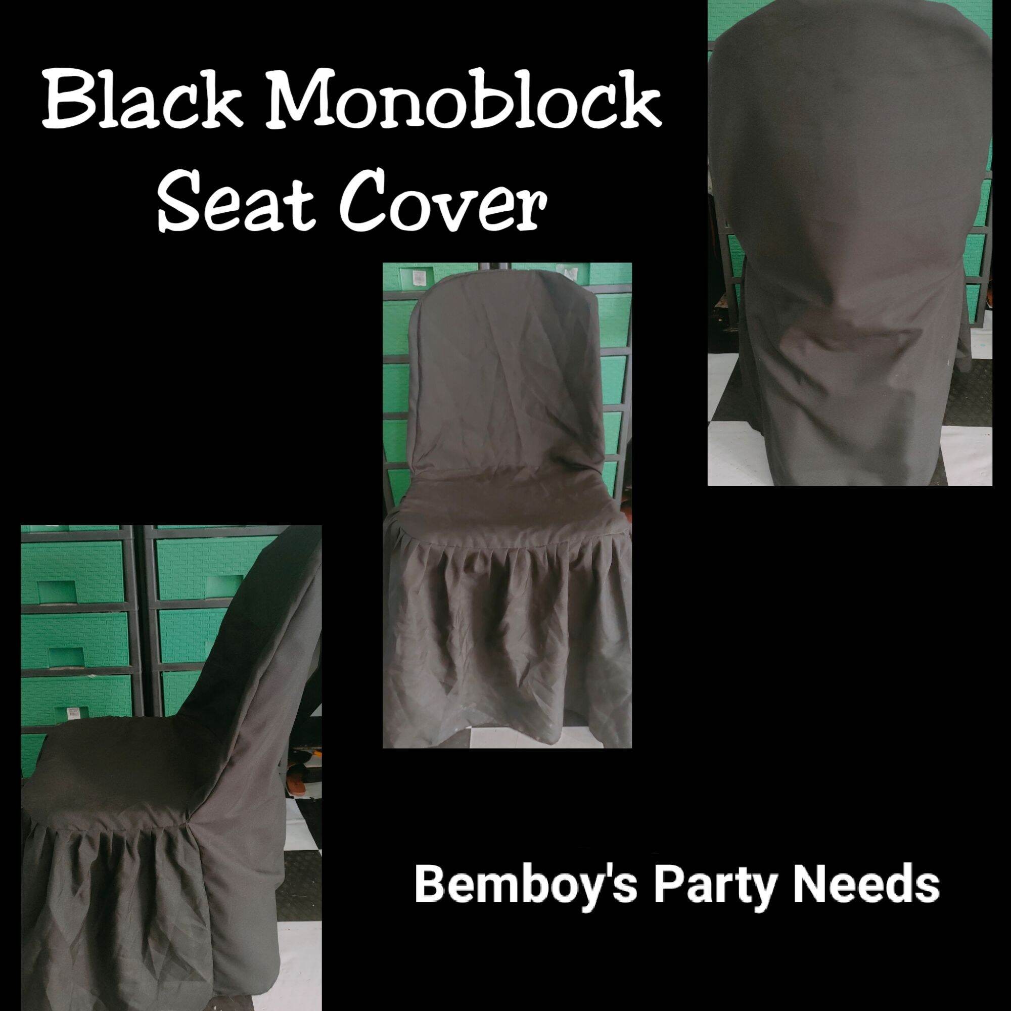 Black Monoblock Chair Seat Cover Lazada PH