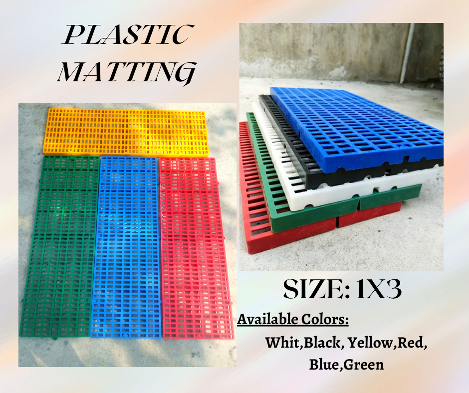 Dog plastic 2025 matting size