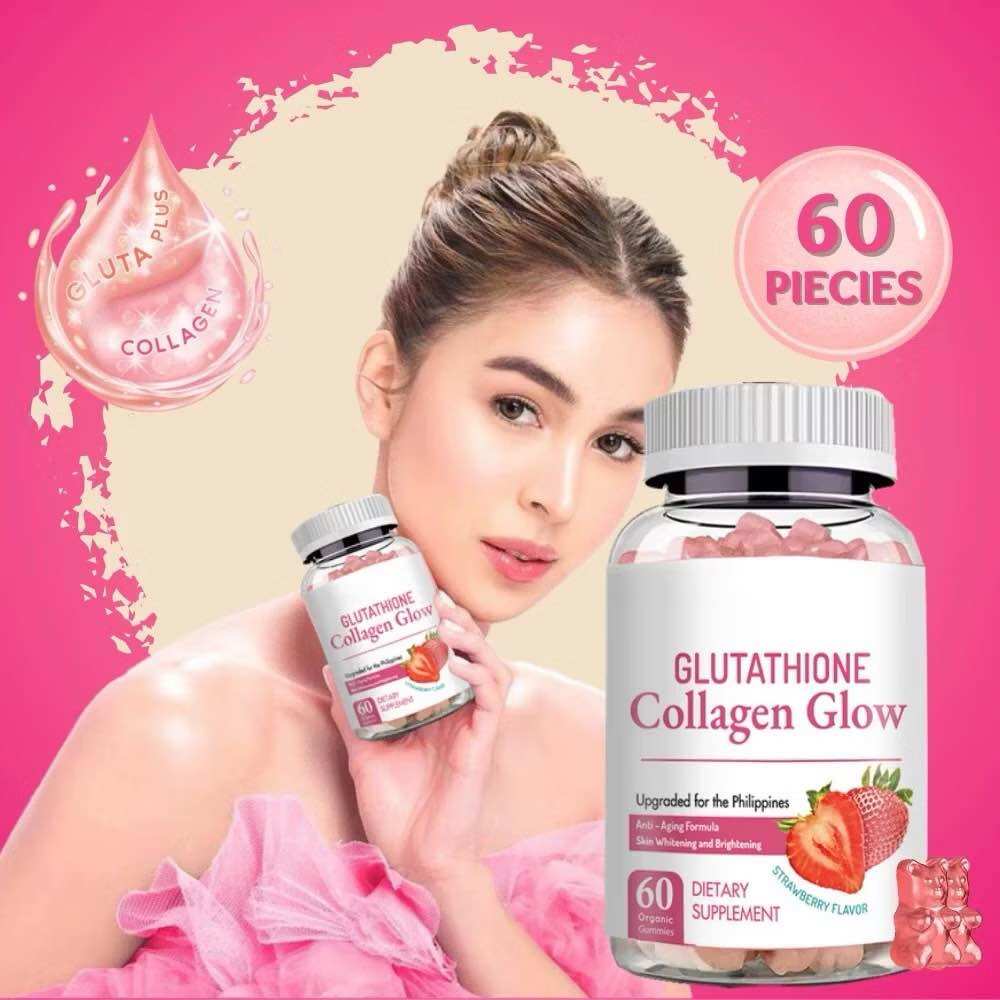 Nature Glow Glutathione Collagen Gummies - Anti-Aging Whitening Skin Vitamins