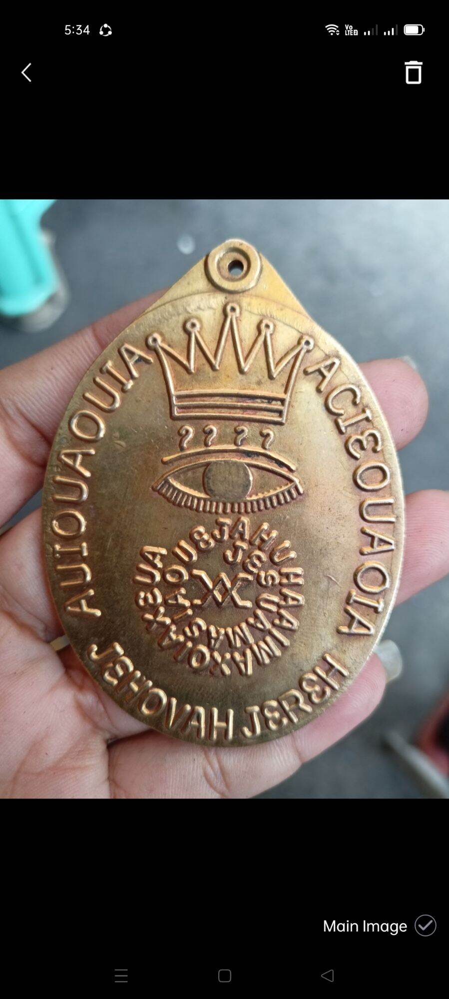 medalyong corona clavo/purong tanso/proteksyon sa mga kulam inggit at lamang lupa