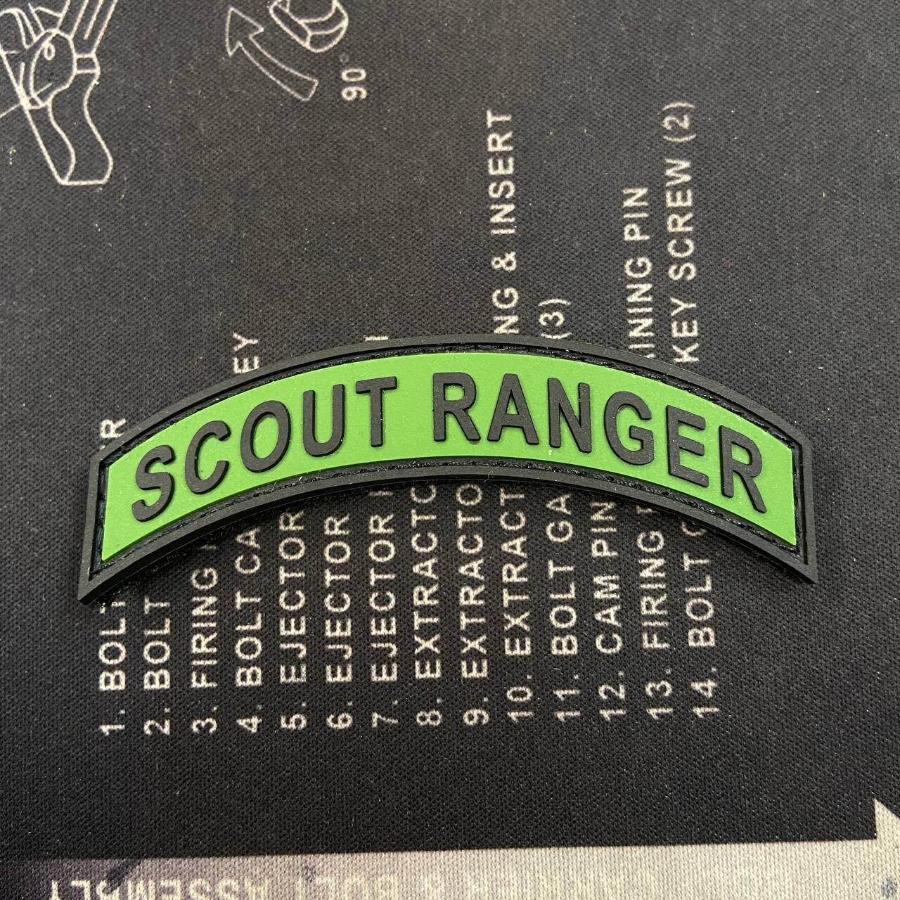 SCOUT RANGER TABAK SR RUBBERIZED 3D PVC PATCH WITH VELCRO GREEN