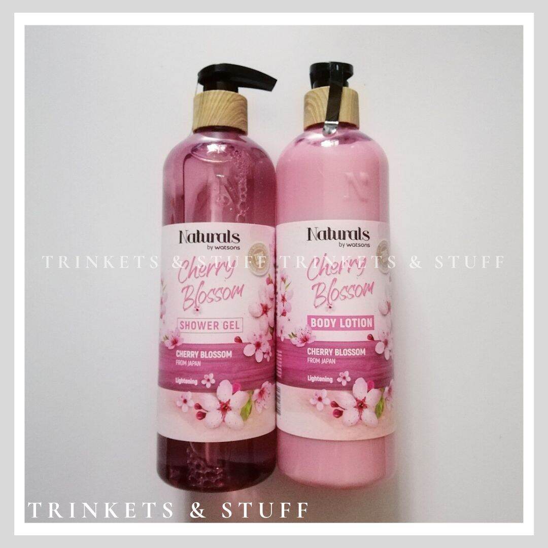 Naturals Cherry Blossom Lightening Shower Gel 490ml & Body Lotion 490ml ...