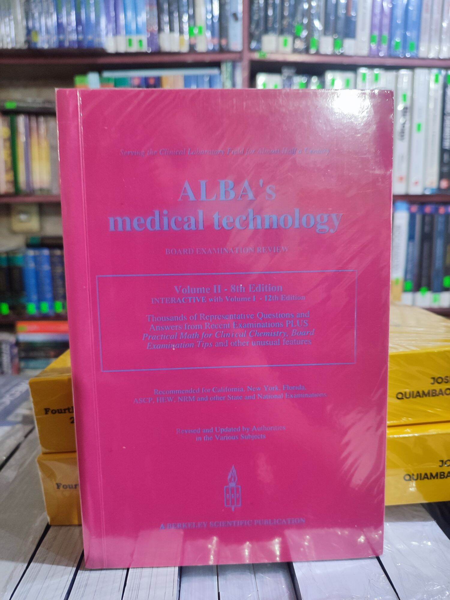 ALBAS MEDICAL TECHNOLOGY Board Examination Review Vol1 and 2 Lazada PH
