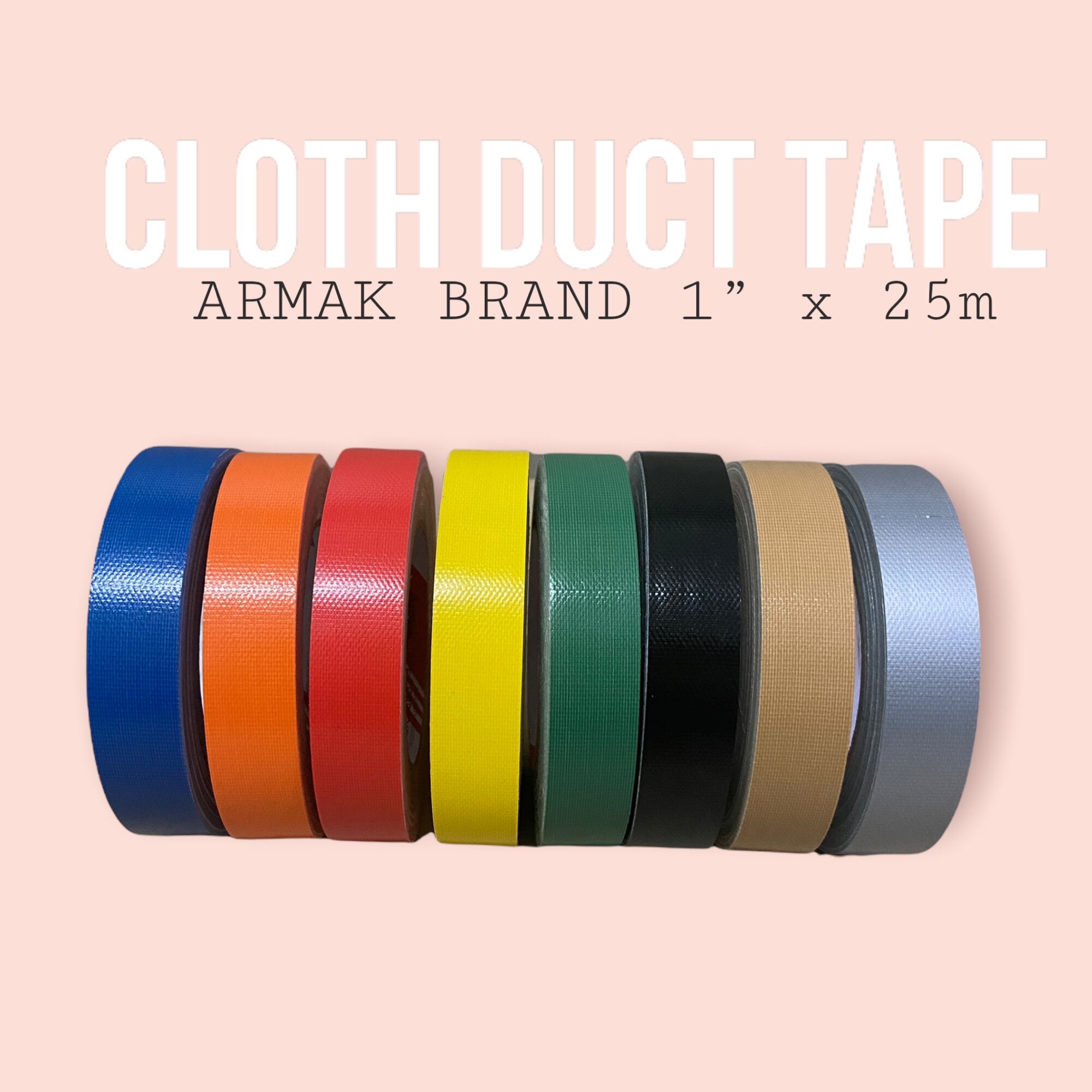 Cloth Duct Tape 24mm x 25m Assorted Items Lazada PH