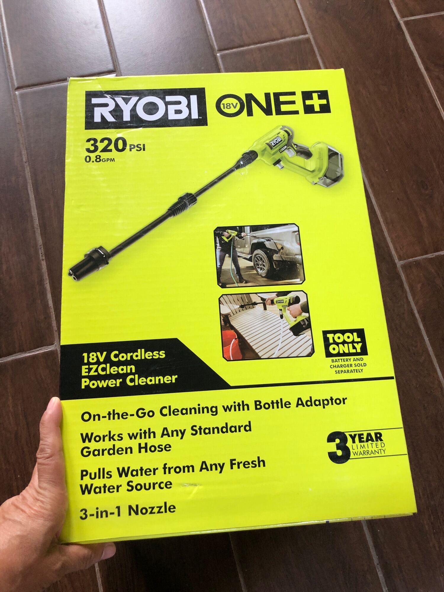 Ryobi ONE+ 18V EZClean 320 PSI GPM Cordless Battery Cold Water Power  Cleaner (Tool Only)