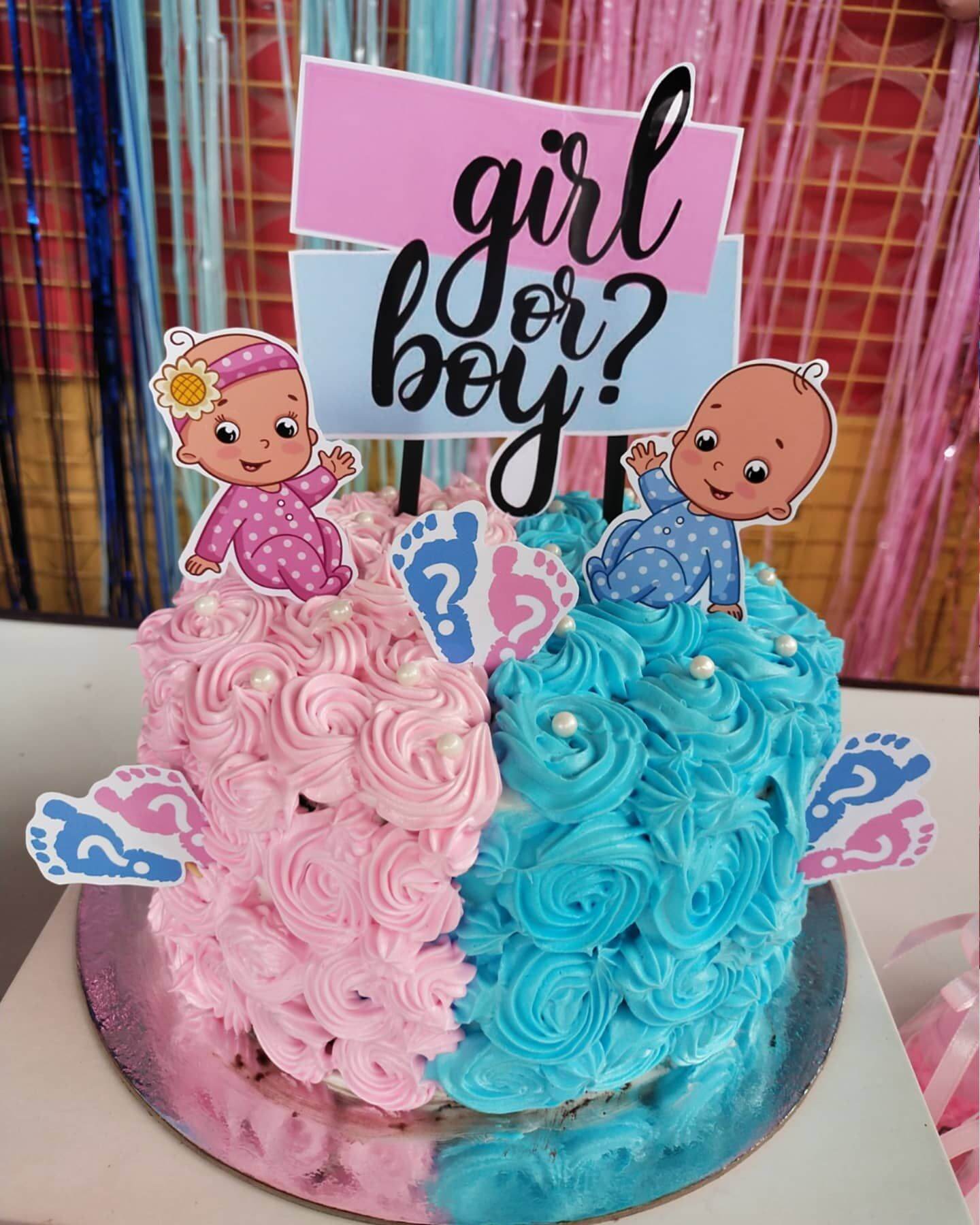 Gender Reveal Cake Toppers
 GENDER REVEAL CAKE TOPPER SET