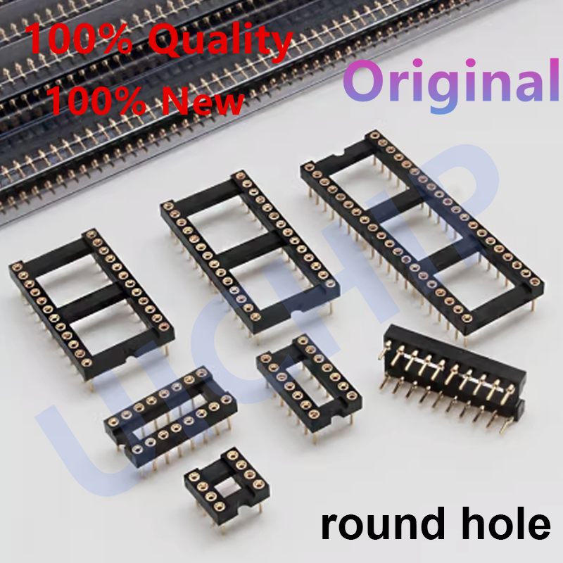 5PCS 40-PIN DIL DIP IC Socket – PCB Mount Connector, Tin Plated, Unbranded, Multipurpose