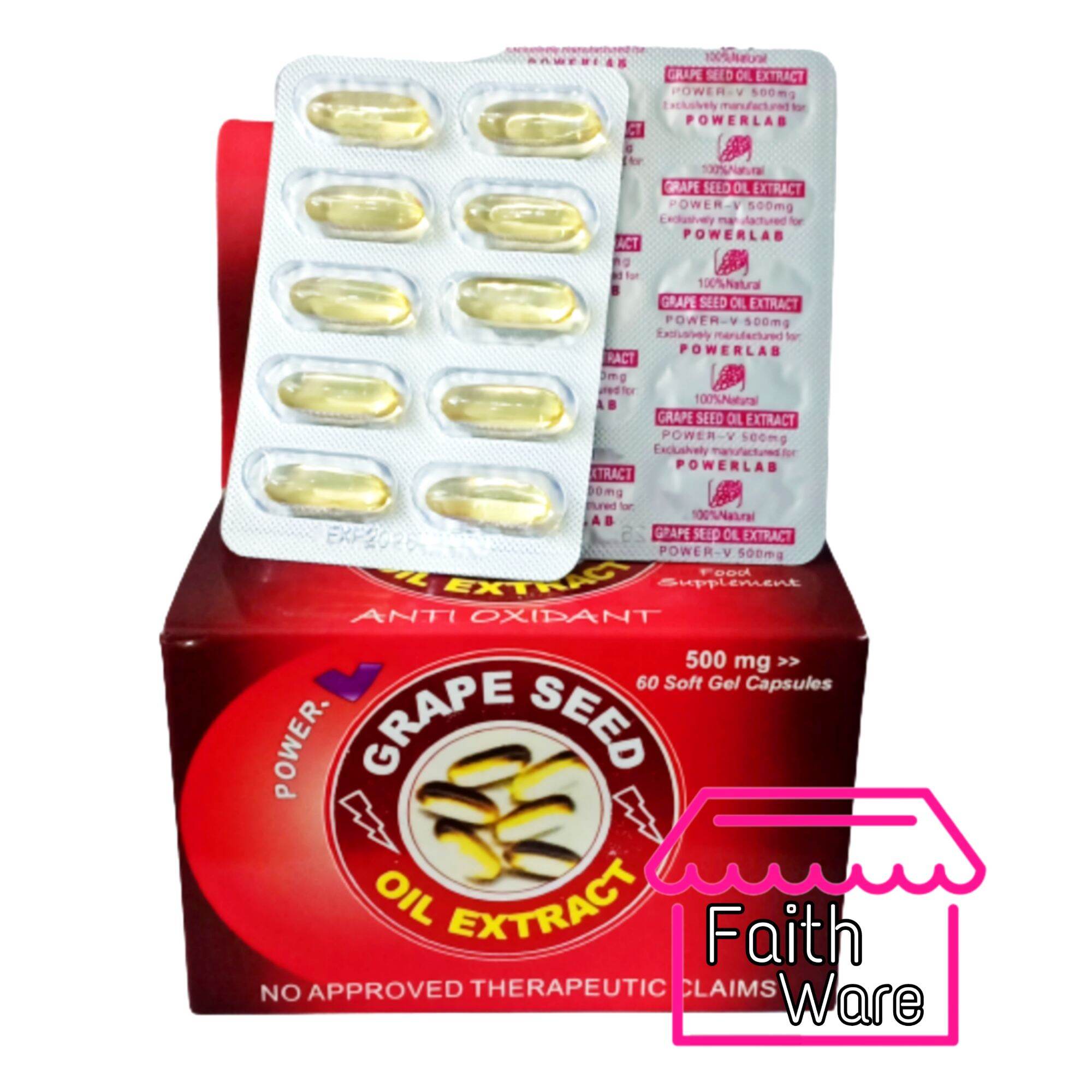 Grapeseed Oil Extract Powerlab 60 Softgels Lazada PH
