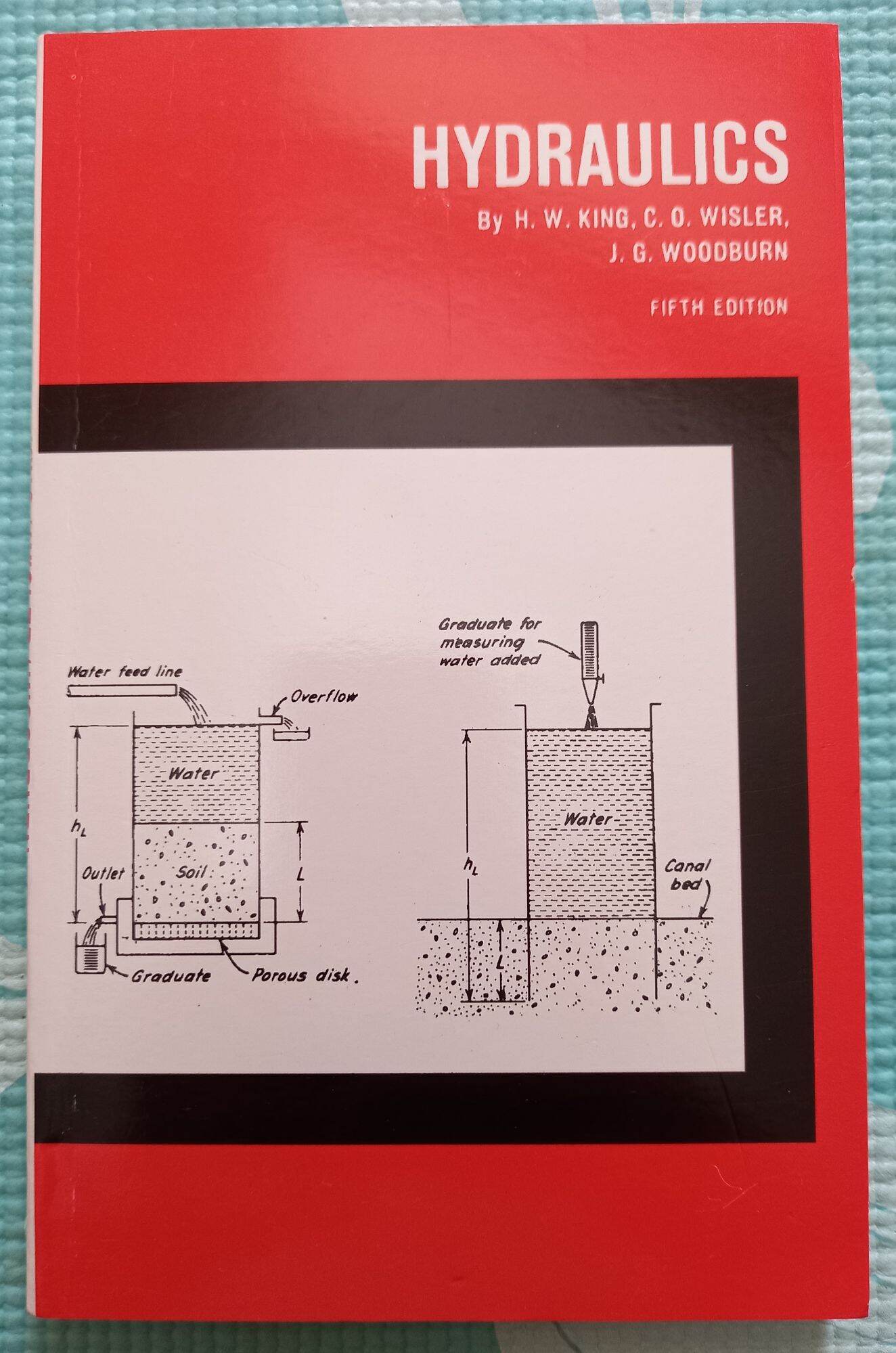 HYDRAULICS By H. W. KING, C. O. WISLER, J. G. WOODBURN.(5TH EDITION