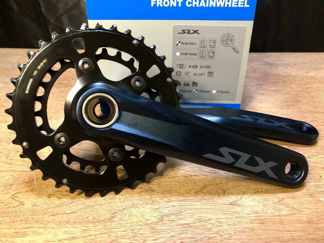 Shimano SLX FC-M7100 2x 36/26 170mm 12 Speed Crankset (w/o BB 