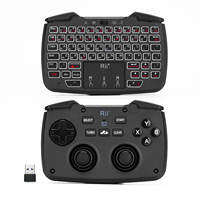 Rii RK707 2.4GHz Wireless Portable Game Controller Keyboard Mouse Combo Turbo Function for PC/Raspberry Pi2/Android TV Google/TV