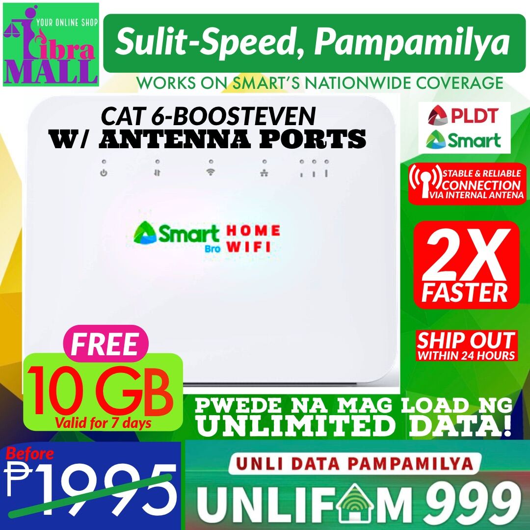 PLDT Smart Home WiFi Prepaid CAT6 - 10GB Data Included