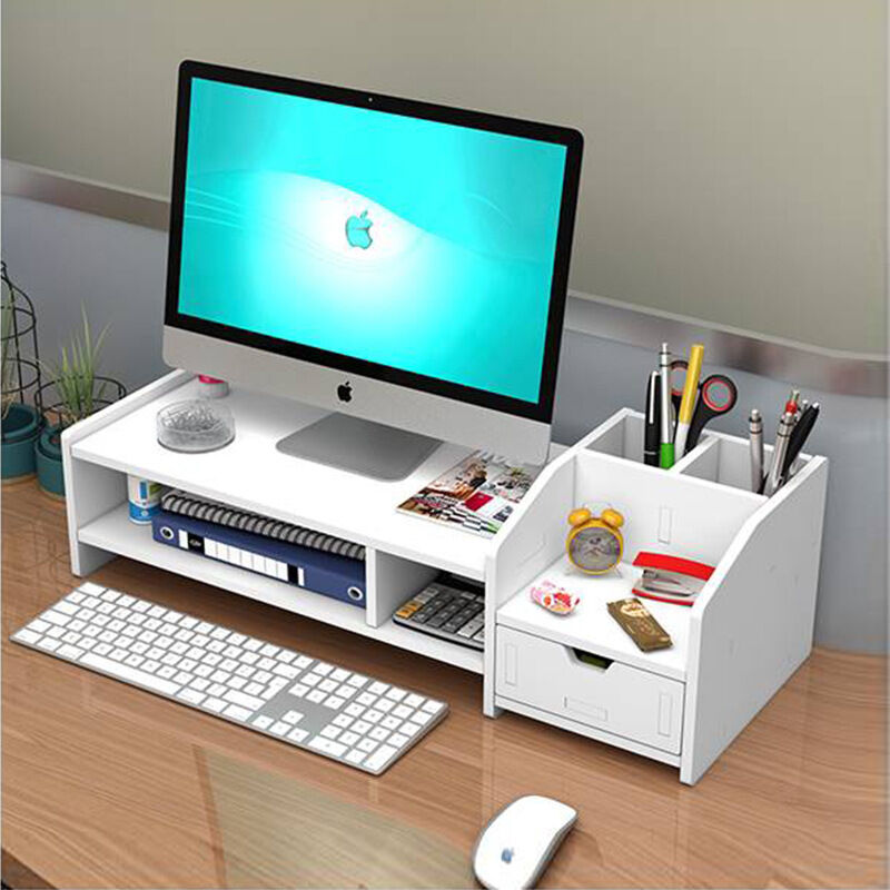 Monitor Draw Shelf Monitor Elevating Shelf with Drawer | Lazada PH