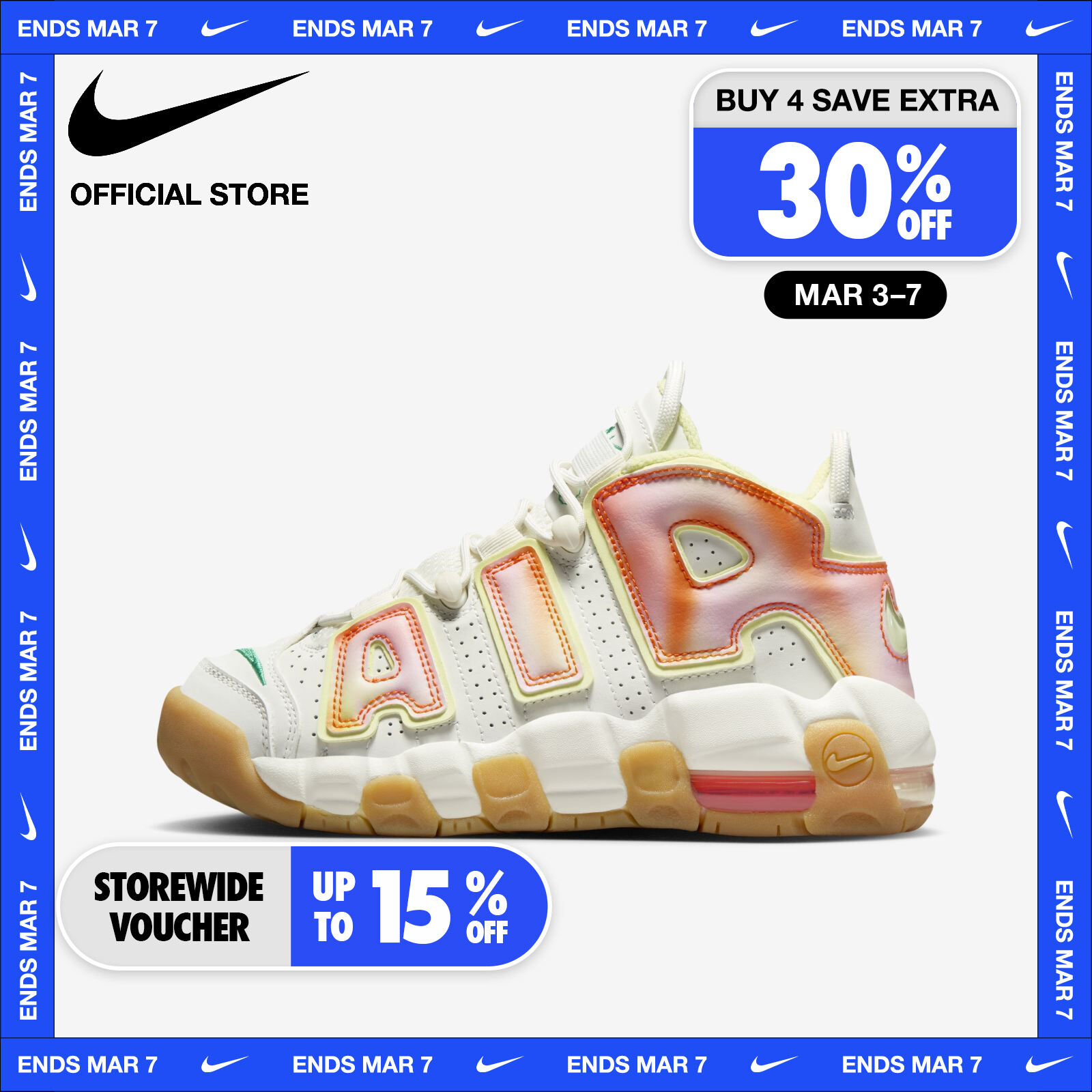 Nike Kids Air More Uptempo Big Kids Grade School Boys Shoes