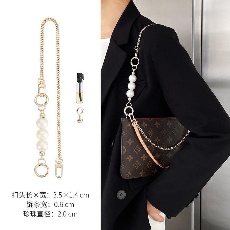 Modified Shopping Bag Inner Bag Neverfull Clutch Bag Wallet Shoulder Strap  Chain Accessories for LV Mother and Child Bags