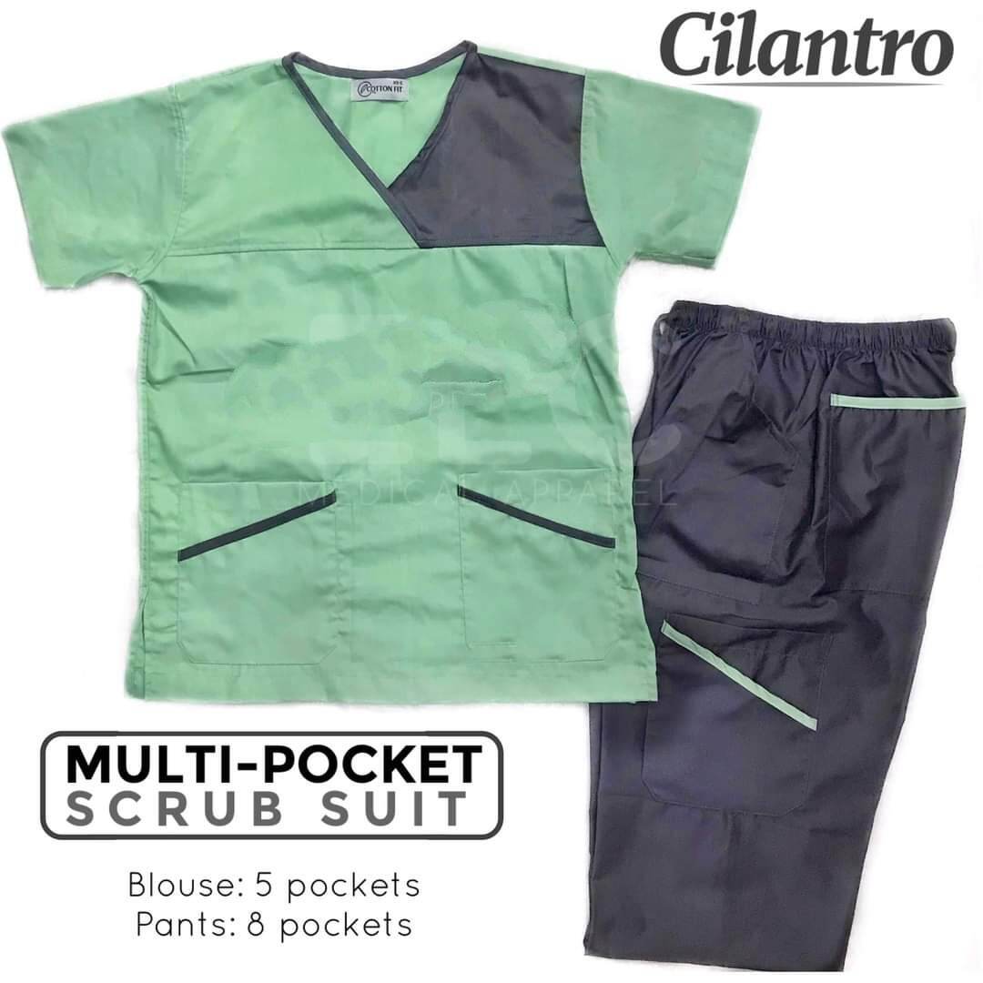 Scrubsuit set Multi Pocket Basil, Parsley, Cilantro, thyme. Hospital