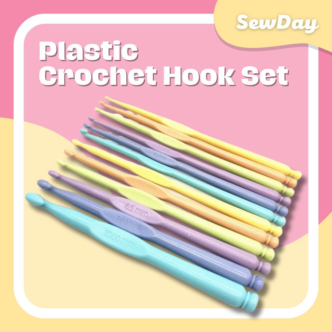 Plastic Crochet Hook Set 12 Sizes