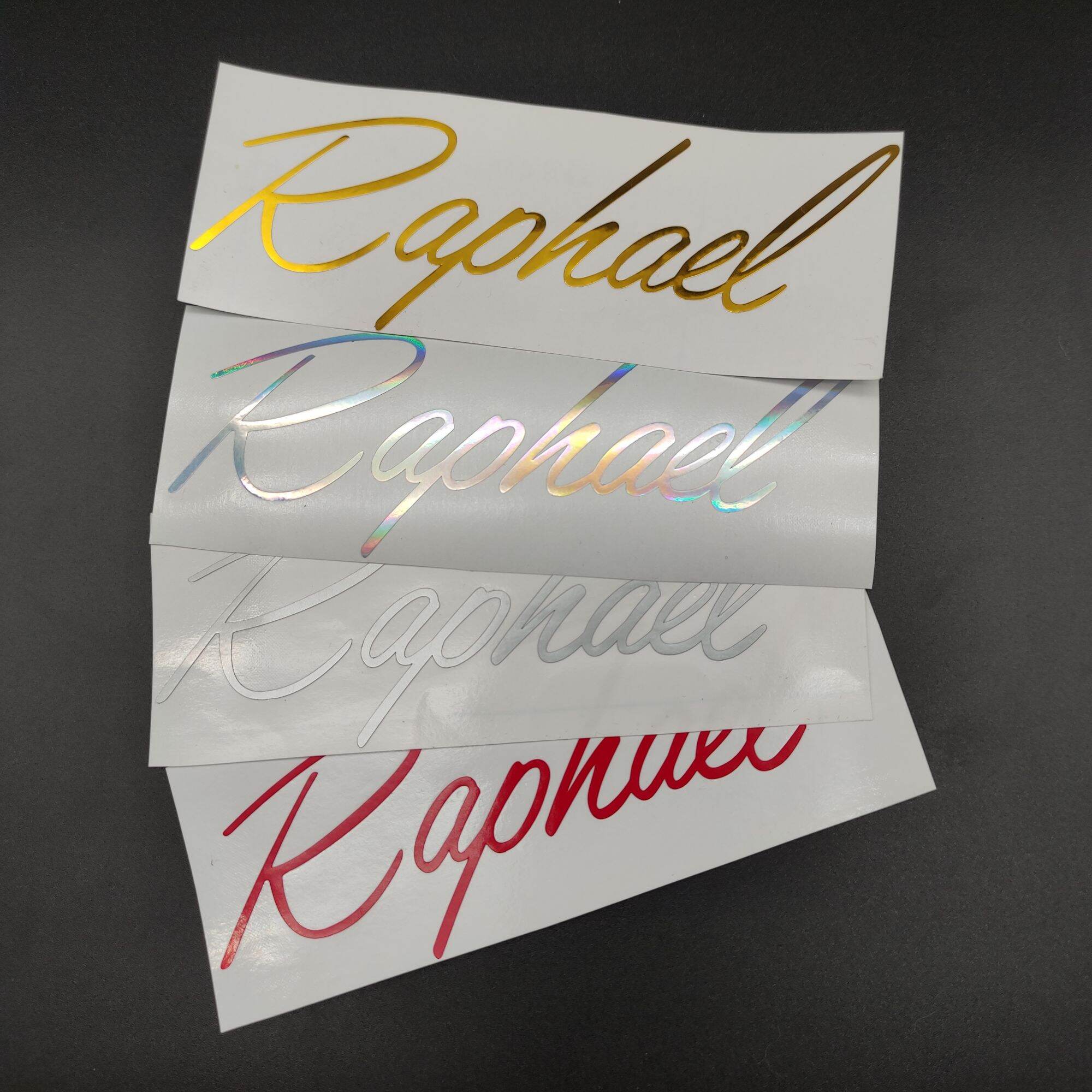 Personalized Custom Name Cutout Sticker Vinyl for Motorcycle Car Cellphone Laptop Computer Windshield Bumper Home Bike Helmet Glass Label