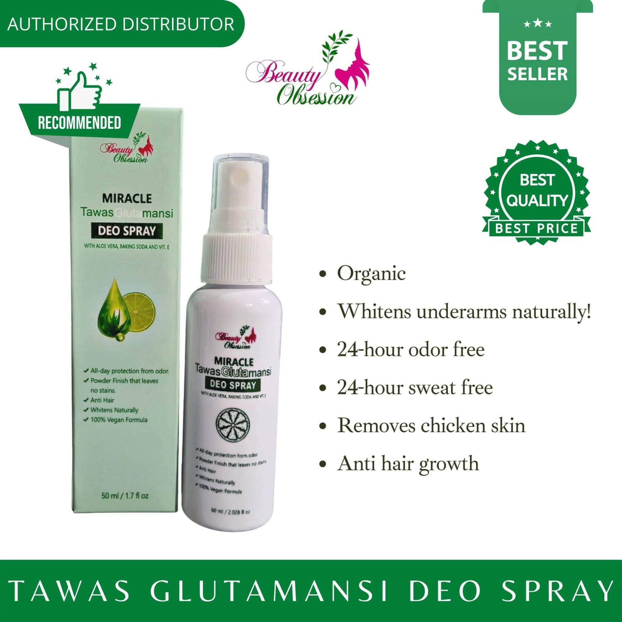 MIRACLE TAWAS GLUTAMANSI DEO SPRAY | Lazada PH