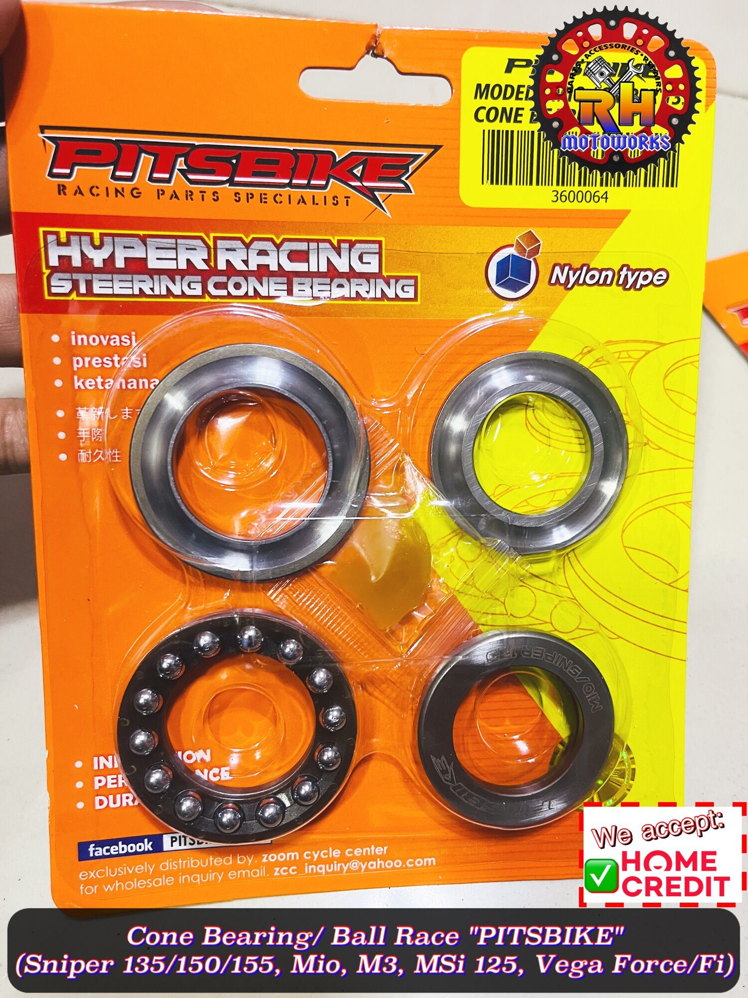 Pitsbike Ball Race/ Steering Cone For Sniper/ Mio/ Nmax/ Aerox/ Raider ...