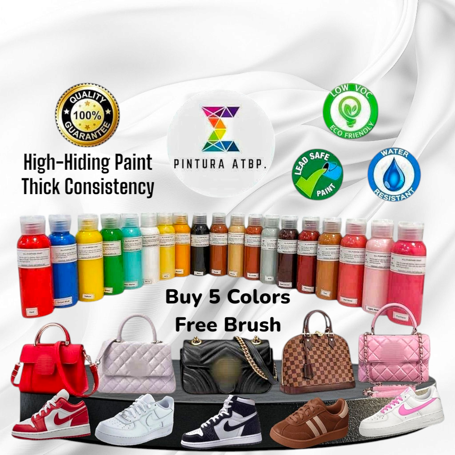 Patent Leather Paint Water-Based Non-Toxic For Shoes Bags