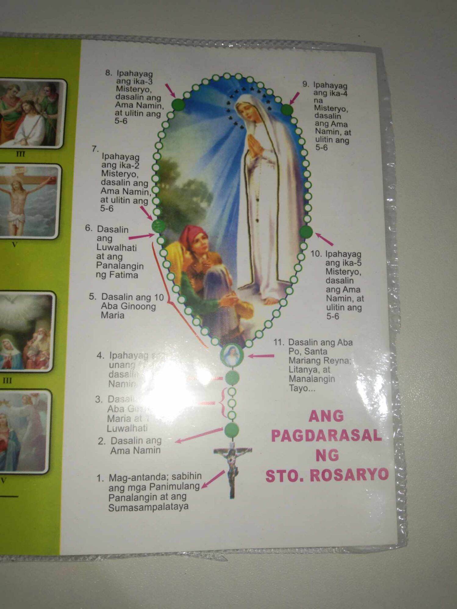 Rosary Guide Tagalog with free rosary Days Warranty Rosary - Main Image
